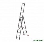 Картинка Лестница-стремянка Новая высота алюминиевая трёхсекционная 3x9 (1230309)