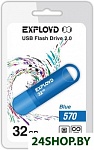 Картинка USB флэш-накопитель Exployd 32GB-570 (синий)