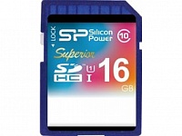Картинка Карта памяти Silicon-Power SDHC Superior UHS-1 (Class 10) 16 GB (SP016GBSDHCU1V10)