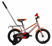 Картинка Детский велосипед Forward Meteor 14 2021 (серый/оранжевый)