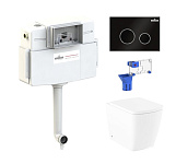 Картинка Унитаз Lavinia Boho Relfix Aveo Rimless 5 в 1 87060260 (черный пластик)