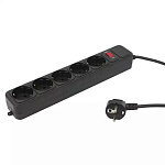 Картинка Сетевой фильтр PC Pet AP01006-5-BK 5 м (5 розеток) черный