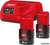 M12 M12NRG-302 4933451902 (2 x 12В/3 Ач + 12В)