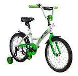 Картинка Детский велосипед Novatrack Strike 18 2020 183STRIKE.WTG20 (белый/зеленый)