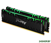 Картинка Оперативная память Kingston FURY Renegade RGB 2x32GB DDR4 PC4-25600 KF432C16RBAK2/64