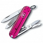 Картинка Нож перочинный Victorinox Classic Rose Edition 0.6203.T5 (полупрозрачный розовый)