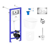 Картинка Унитаз Lavinia Boho Biore Compacto Rimless 9 в 1 97020150 (хром пластик)