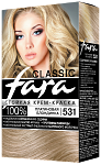 FARA Classic Стойкая крем-краска для волос, тон 531 Платиновая блондинка