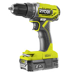 Картинка Дрель-шуруповерт RYOBI R18DD2-120S (с 1-им АКБ, сумка)