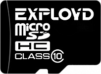 Картинка Флеш-память Exployd MicroSDHC Class 10 4GB + адаптер SD
