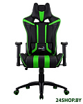 Картинка Кресло AeroCool AC120 AIR (черный/зеленый)
