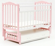 Картинка Детская кроватка Bambini 03 (белый/розовый)