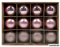 Картинка Набор ёлочных шаров Winter Glade 6012G006 (розовый)
