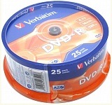 Картинка Диски DVD-R Verbatim 4.7 Gb 16x Matt Silver (25 шт) CakeBox (43522)