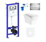 Картинка Унитаз Lavinia Boho Relfix Bristol Rimless 7 в 1 87040110 (хром пластик)