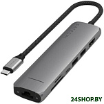 7-in-1 USB-C Slim Multiport Adapter with Ethernet ST-P7SM (серый)