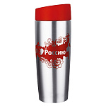 Картинка Термокружка Alpenkok AK-04013A Я люблю Россию 0.4л (серебристый)