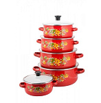 Картинка Набор кастрюль Klausberg KB-7170 (красный)