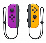 Картинка Геймпад Nintendo Joy-Con (неоновый фиолетовый/неоновый оранжевый)