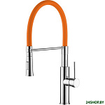 Картинка Смеситель Ledeme L4097-7 (хром/оранжевый)