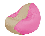 Картинка Бескаркасное кресло Flagman Classic К2.1-169 (светло-бежевый/розовый)