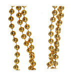 Картинка Бусы Серпантин на елку 1.5 м Шарики (золотистый) 201-0431