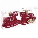 Картинка Елочная игрушка Серпантин Волшебная лошадка 2 шт (красный) 916-0259