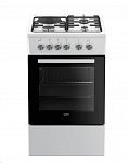 Картинка Кухонная плита Beko FSS53000DW (белый/черный, без крышки)