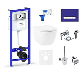 Картинка Унитаз Lavinia Boho Relfix One 10 в 1 75110503 (фиолетовый стекло)