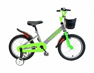 Картинка Детский велосипед FORWARD Nitro 16 (серый/салатовый, 2021)