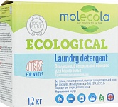 Molecola Стиральный порошок для белого белья с растительными энзимами, экологичный, 1,2 кг