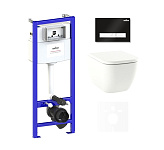 Картинка Унитаз Lavinia Boho Relfix One 6 в 1 75110038 (черный/белый пластик)