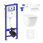 Картинка Унитаз Lavinia Boho Relfix One 7 в 1 87040057 (белое стекло)