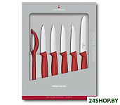 Картинка Набор ножей Victorinox Swiss Classic Kitchen (6.7111.6G) (красный)