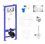 Картинка Унитаз Lavinia Boho Relfix Biore Rimless 9 в 1 97010066 (хром пластик)