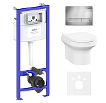 Картинка Унитаз Lavinia Boho Relfix Grance Hill Rimless 6 в 1 87561002 (хром пластик)