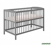 Картинка Детская кроватка Polini Kids Simple 101 (серый)