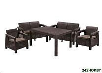 Картинка Комплект садовой мебели Keter Corfu Fiesta 258945 (коричневый)