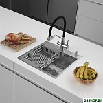 ECO AR мойка 500*500, коландер, дозатор SATIN