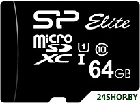 Картинка Карта памяти Silicon Power microSDXC Elite UHS-1 (Class 10) 64 GB (SP064GBSTXBU1V10)