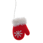 Картинка Подвеска Зимнее волшебство Красная варежка со снежинкой (1102752)