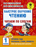 Быстрое обучение чтению. Читаем по слогам. Времена года. 1 класс