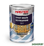 Картинка Грунт-эмаль Master Prime Молотковая 3 в 1 2 л (полуматовый черный)