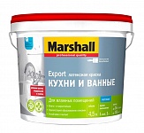 Картинка Краска Marshall Export Кухни и ванные 4.5 л BW (матовый белый)