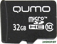 Картинка Карта памяти Qumo microSDHC 32Gb Class10 (QM32GMICSDHC10NA)