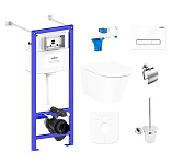 Картинка Унитаз Lavinia Boho Biore Compacto Rimless 9 в 1 97020153 (белое стекло)