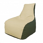 Картинка Бескаркасное кресло Flagman Бумеранг Б1.3-02 (светло-бежевый/зеленый)