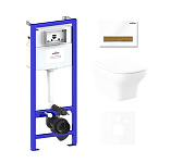 Картинка Унитаз Lavinia Boho Relfix Bristol Rimless 6 в 1 75110210 (белый пластик)