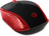 Картинка Мышь HP 200 (черный/красный)