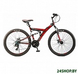 Картинка Велосипед STELS Focus MD 26 21-SP V010 (чёрный/красный)